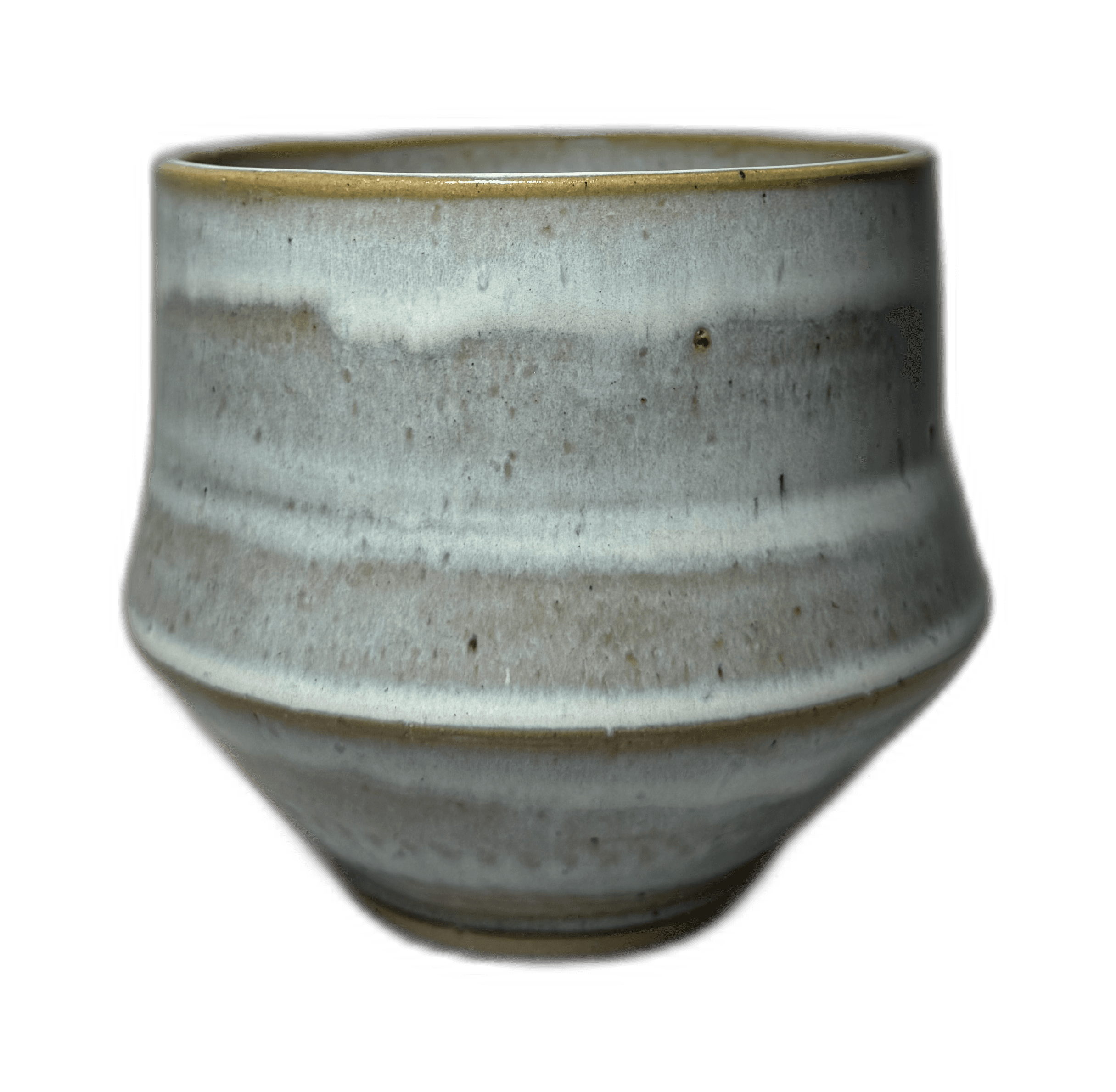 A gray-toned ceramic bowl photographed in the studio